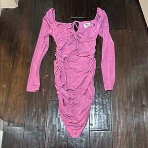 Princess Polly mini body con purple dress with center cut out 6